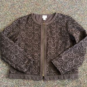 Chico’s size 2 jacket with gold zipper.